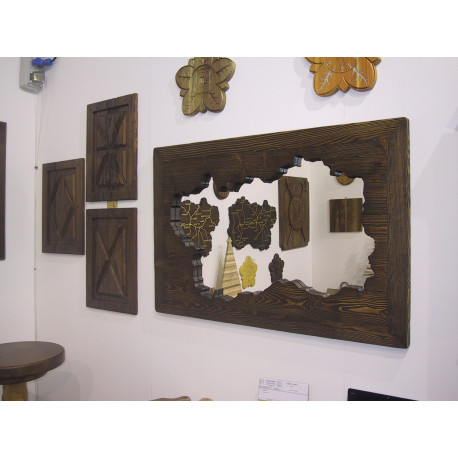 Specchio Valle d'Aosta in larice